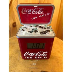 Coca Cola Digital Alarm Clock Retro Cooler 1996 Vintage Collectible “Ice Cold” (
